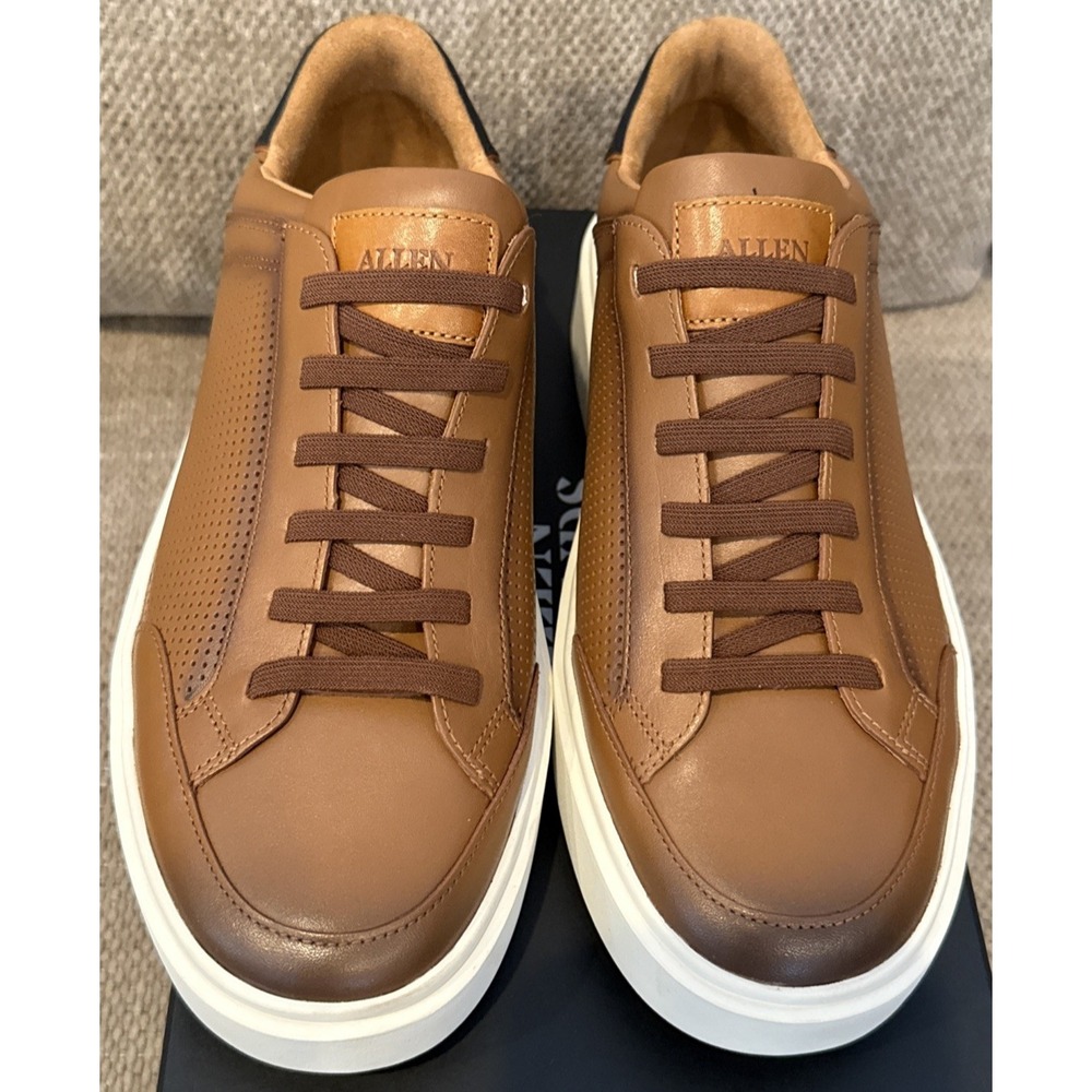 Allen Edmonds Oliver Sneaker Mens 8 3E Luggage Tan New Leather Slip-On EC4501007